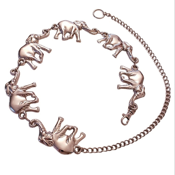 Vintage Accessories Vintage Elephant Chain Belt Silver Tone 9s